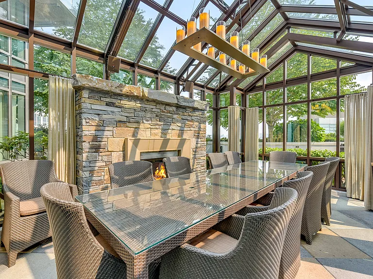 The Garden House is a beautiful glass-enclosed space for resident use
