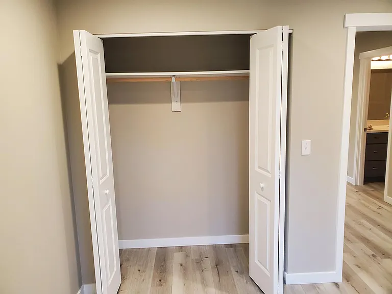 Bedroom with closet and individual heater if needed.