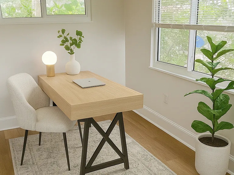 Digital rendering of the bonus room/office.