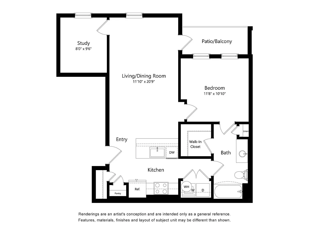 Floor plan 1Si ALT