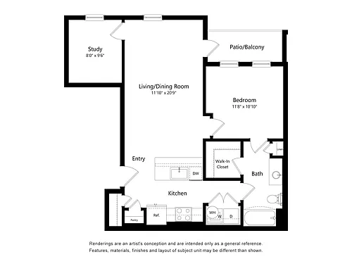 Floor plan 1Si ALT