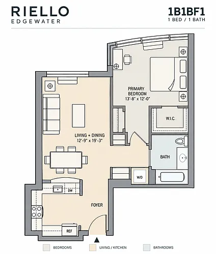 Floor plan 1B1BF1
