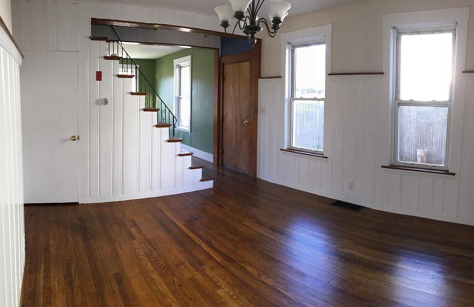 Dining room looking into living room