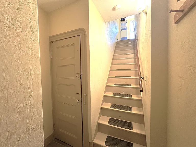 Back Stairs and entrance to privae basement
