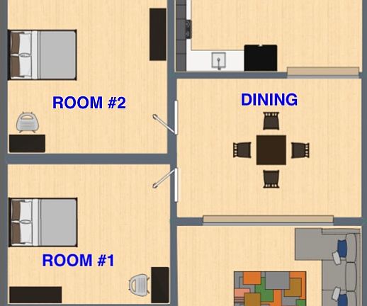 2 Bedroom Layout