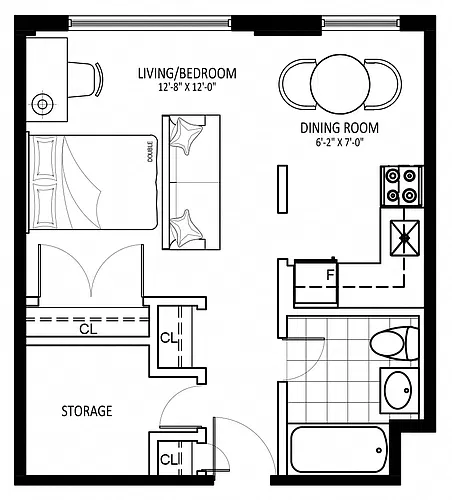 Floor plan 855 Jervis - Plan A
