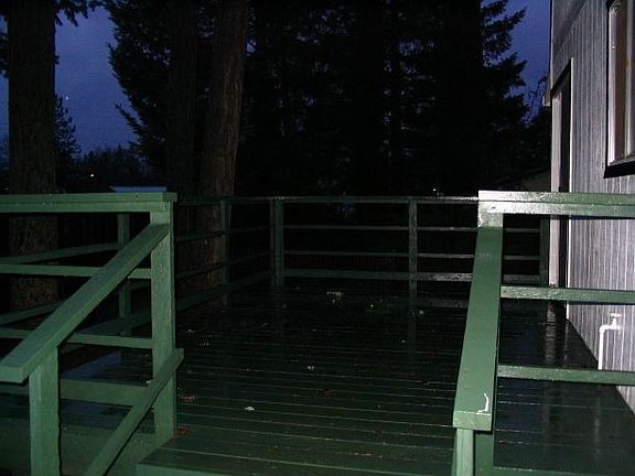 back deck at night