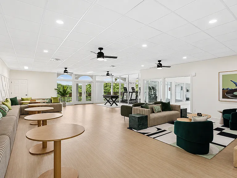 Flexible clubhouse and coworking spaces designed for modern living.