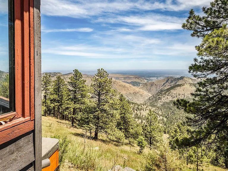 View from back patio, overlooking Clear Creek Canyon and Golden