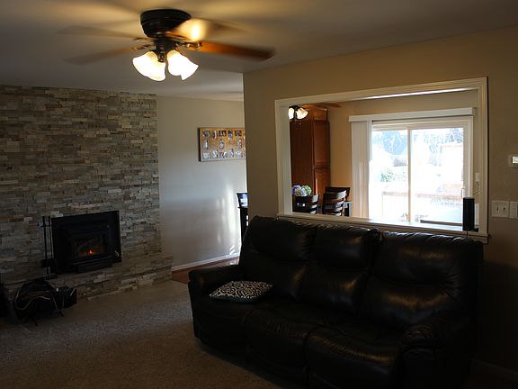 Living room and dining room