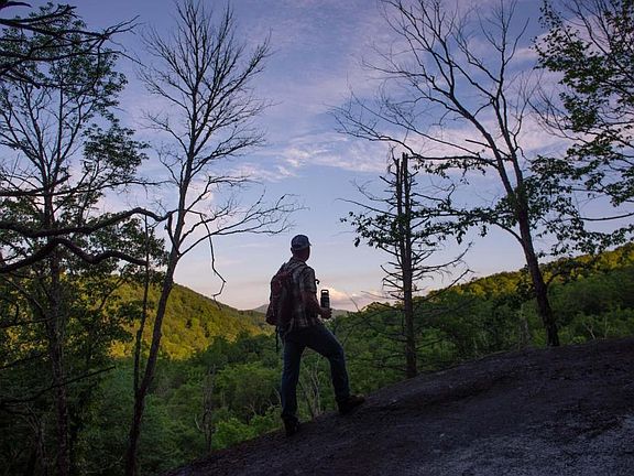 Standing on Fire Rock looking to Little Pisgah