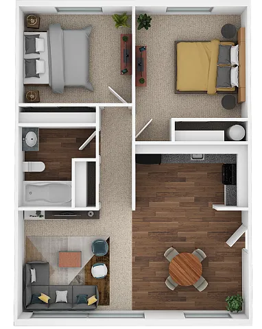 Floor plan 2X1 A