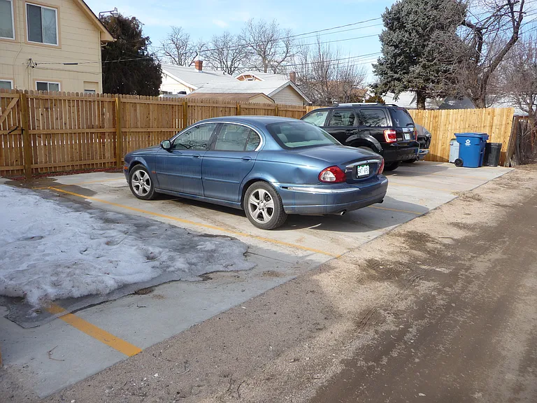 Designated off-street alley parking