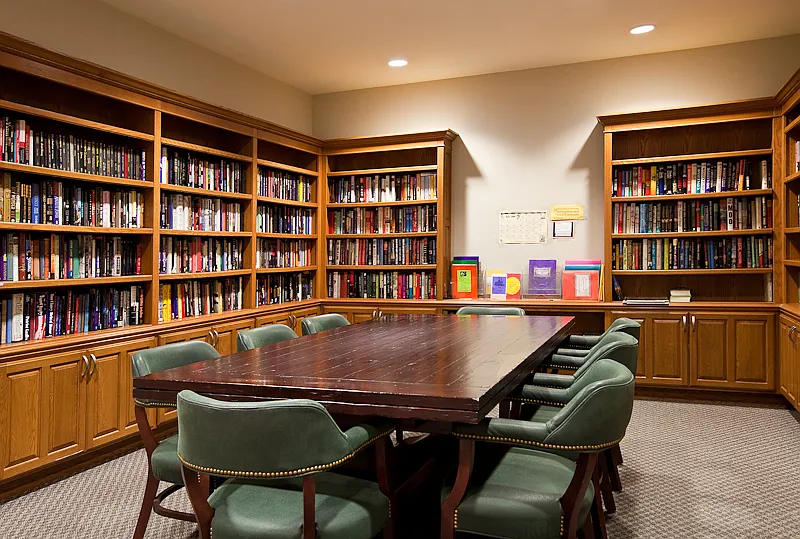Montclare's library is a reader's haven. Take a break from your phone, laptop and tv to read, relax, refresh your mind.