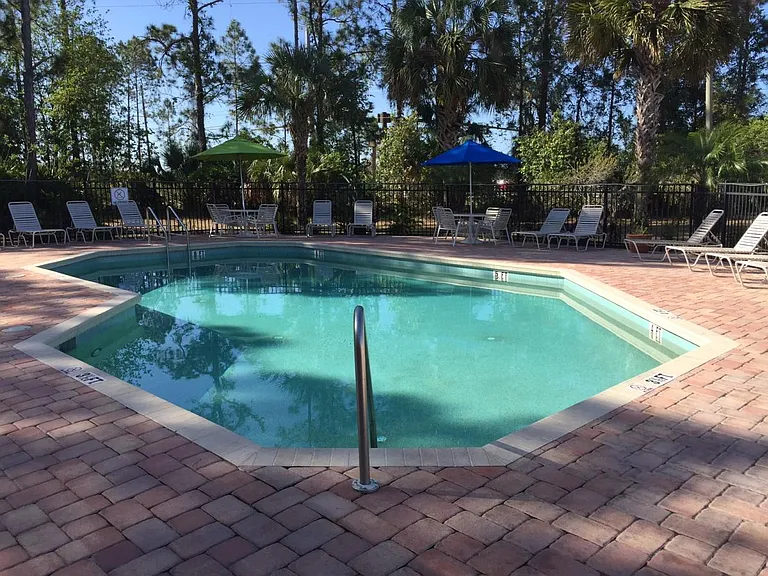 Large heated pool
