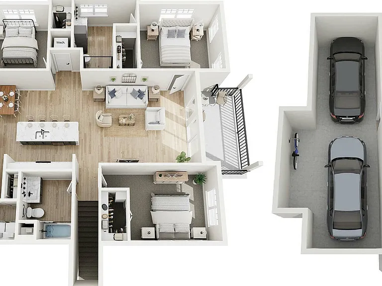 Floor Plan 3B | Seasons at Elgin | Apartments in Elgin, IL Floor Plan 3B | Seasons at Elgin | Apartments in Elgin, IL
