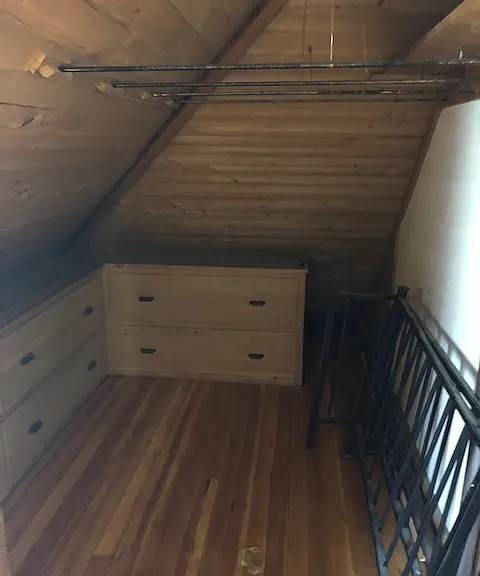Walk In Cedar Closet With Built In Bureau Drawers