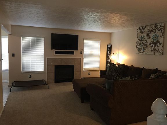 Family room with FP
