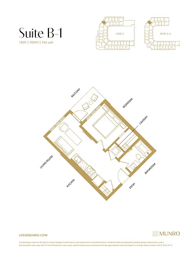 Floor plan B1-1 Bed