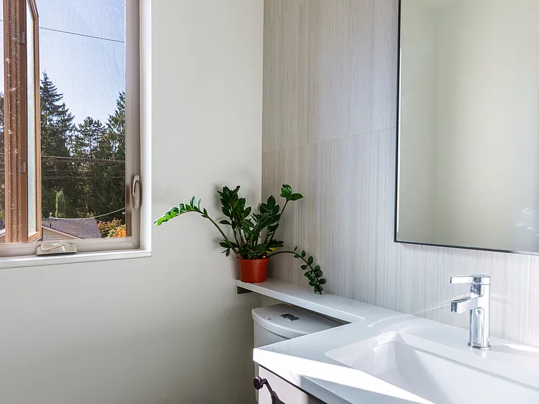Powder room on 2nd floor