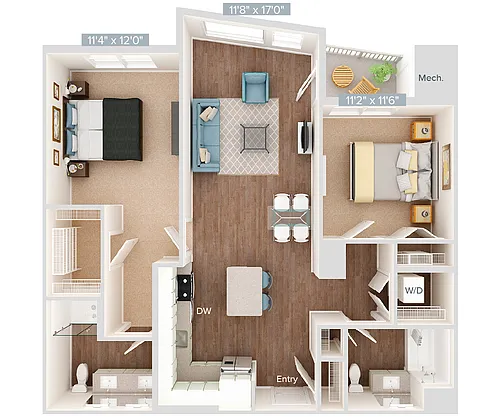 Floor plan B2U_1094SF2107