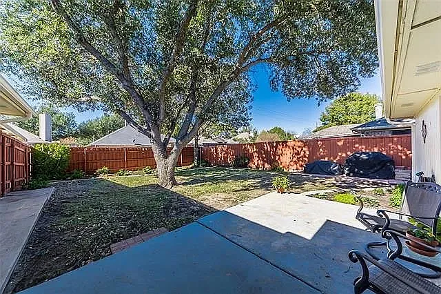 Private, shaded, quiet fenced in backyard.