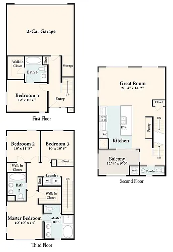 Floor plan The Townhomes Plan 6