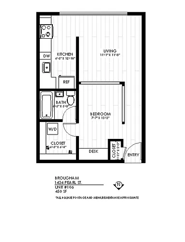 Floor plan 1 Bedroom