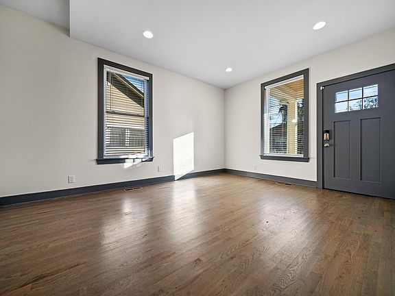 Other angle of the downstairs living room space. When you enter the front door, you walk into this space.