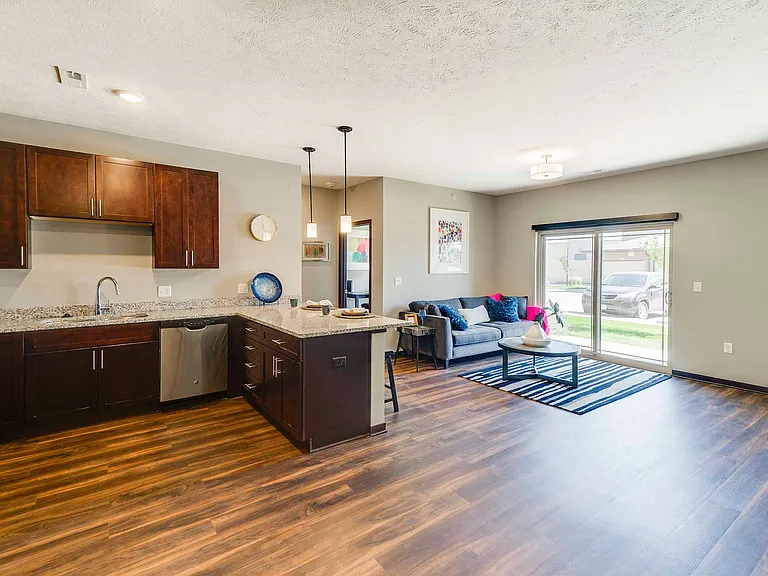 Our open layouts are modern and inviting.