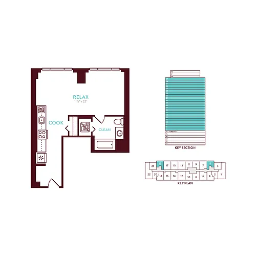 Floor plan Studio S