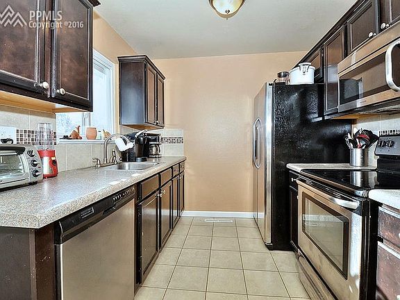 Birch Cabinets, Stainless Appliances, Tile Back Splash