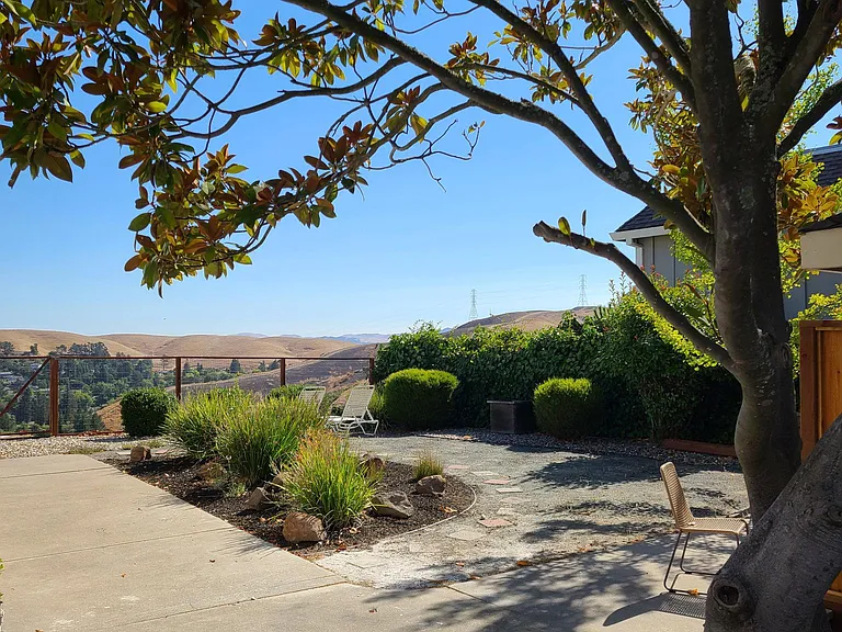Community park with mountain views