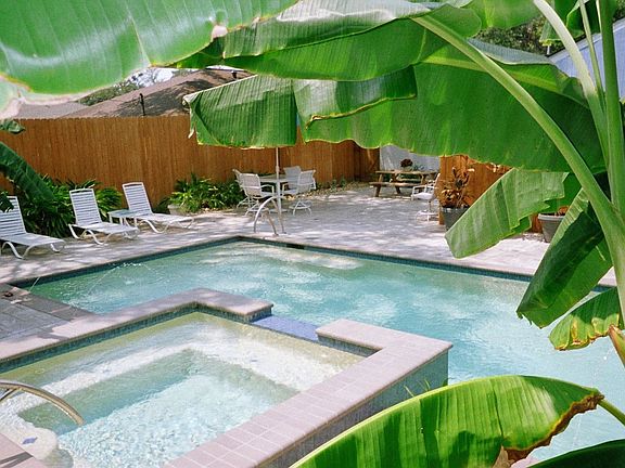 back south east side view of pool