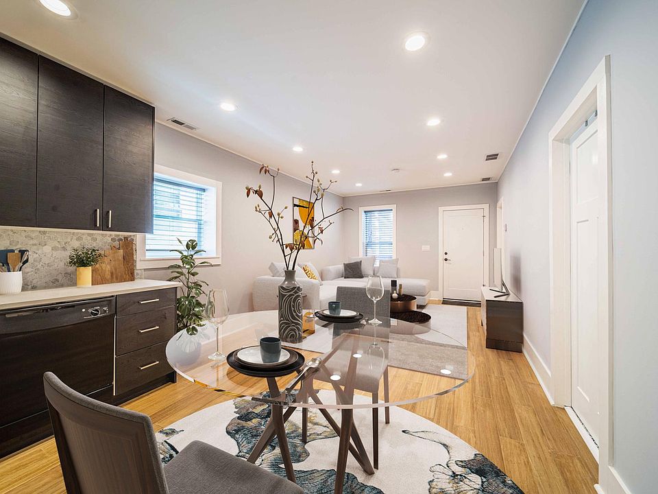 Kitchen/Living Room, virtually staged.