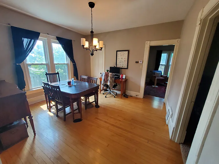 Great dining or multifunction space with great light. Walk in closet too!