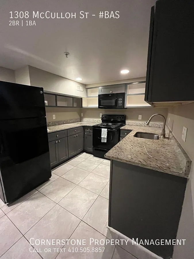 2 Beds 1 Bath | $1295 | 1308 McCulloh St Baltimore MD 21217 — Photo 1