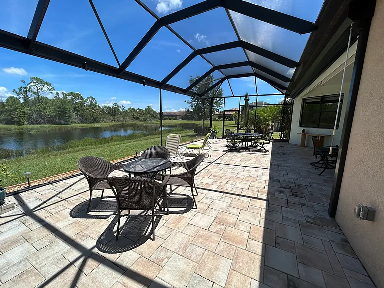 Expansive lanai is 28 x 40