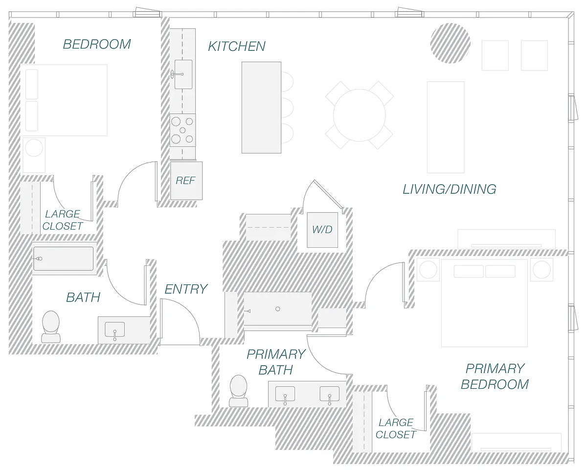 Floor plan 2-1B