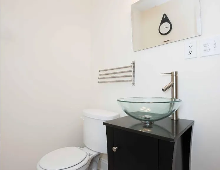 Half-bath off the kitchen.
