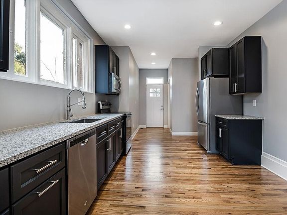 Kitchen Area with granite counters and stainless steel appliances