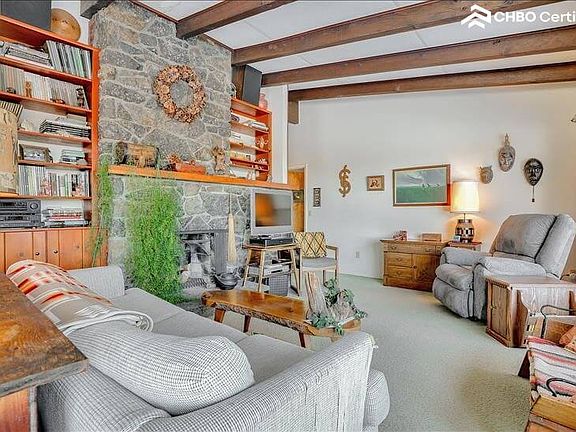 A fossil rock fire place with library