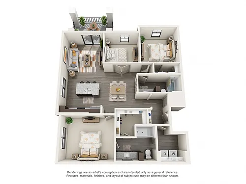 Floor plan B4- Park with Den