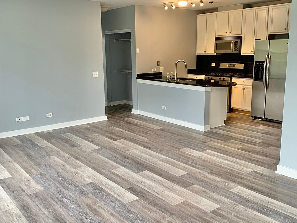 open concept living and dining room