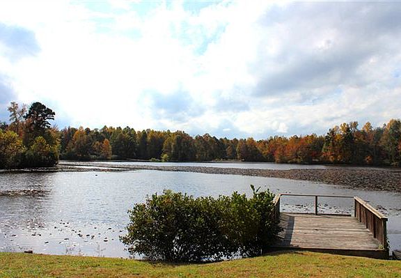 Lake with dock