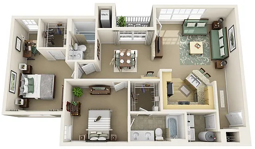 Floor plan Grand Central - Renovated