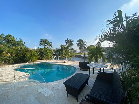 Florida Sunshine on large pool deck.