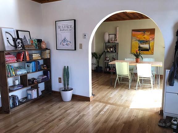 Sunny dining room from living room