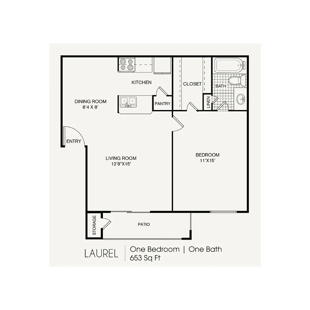 Floor plan 1 bedroom 1 bathroom