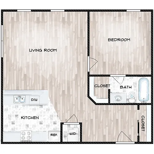 Floor plan RAIL1x1B